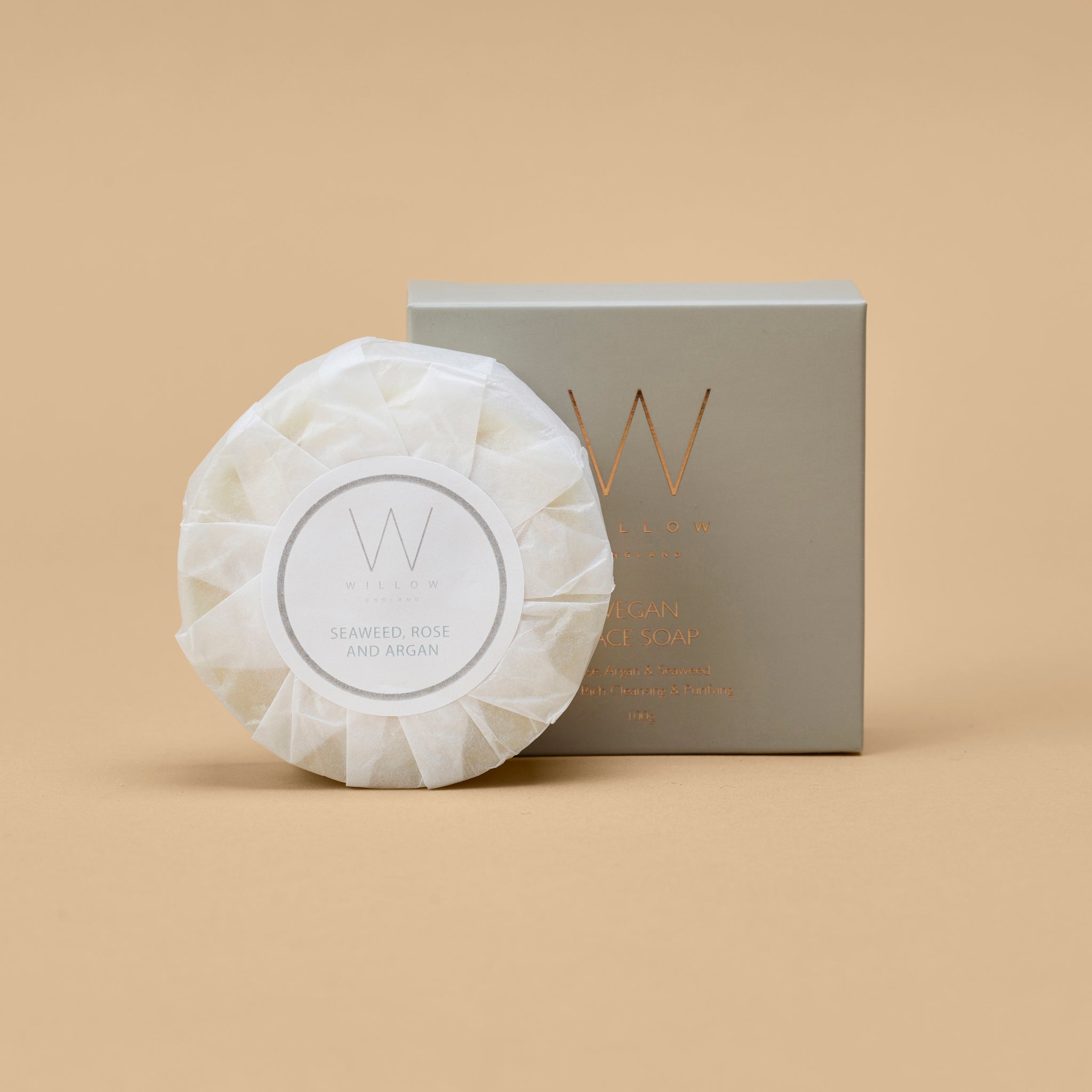 Willow Rose, Argan & Seaweed Vegan Face Soap - SenSpa